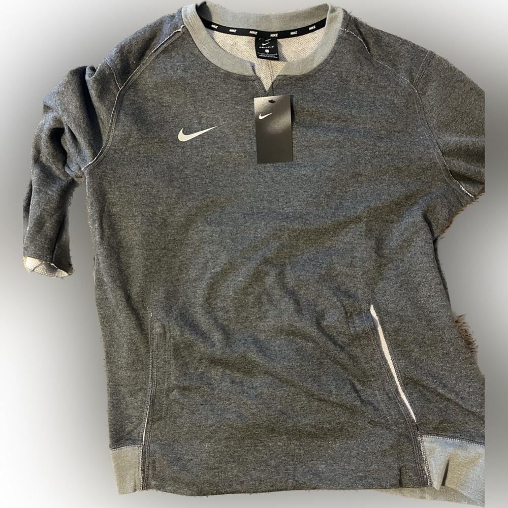 Nike baseball cutoff sweatshirt.